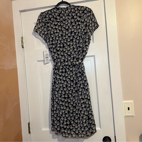 #99 MSK NAVY & CREAM FLORAL DRESS SIZE 14 - Picture 2 of 8